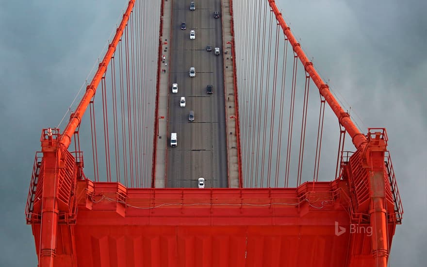 Bird’s-eye view of the Golden Gate Bridge, San Francisco, California