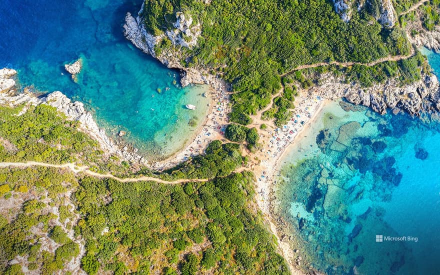 Porto Timoni beach, Corfu, Greece