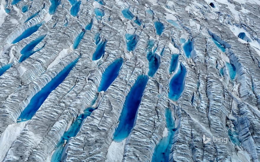 Meltwater on the Greenland ice sheet, Greenland