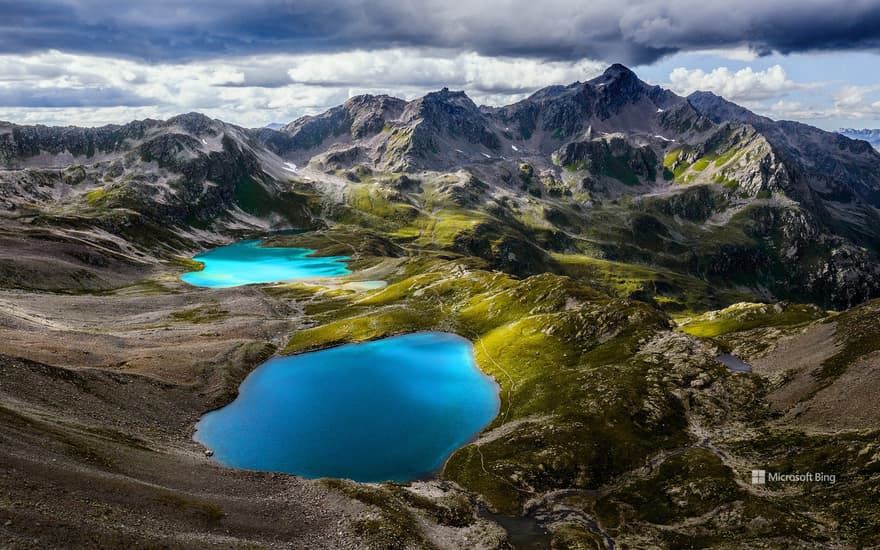 Jöriseen lakes in the Silvretta Alps, Switzerland