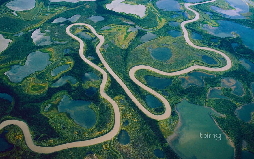 Mackenzie River delta, Northwest Territories, Canada