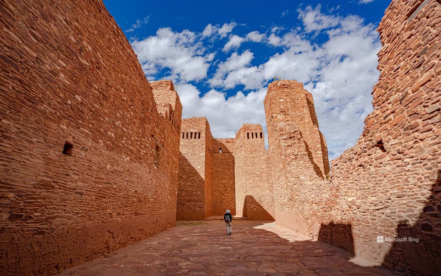 Mission church ruins at Quarai, Salinas Pueblo Missions National Monument, New Mexico