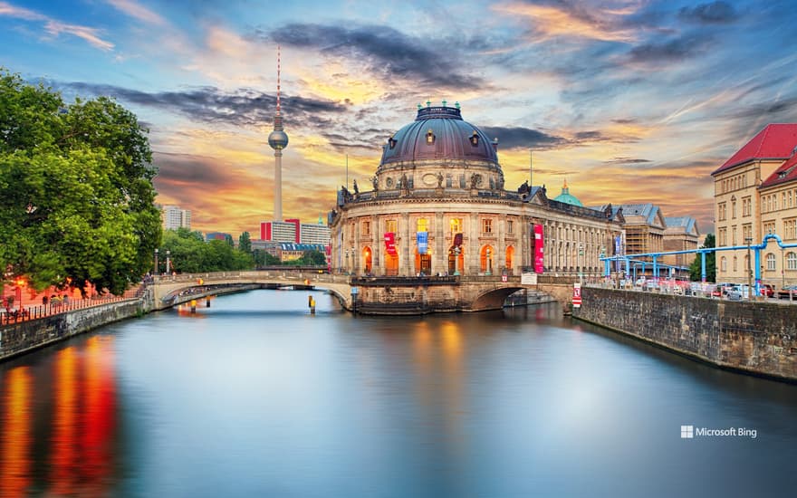 Museum Island on the Spree and TV Tower, Berlin