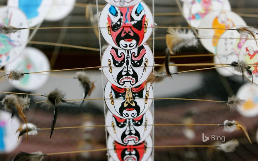 [Today's Qingming Festival] "Peking Opera Mask Kite", Weifang, China