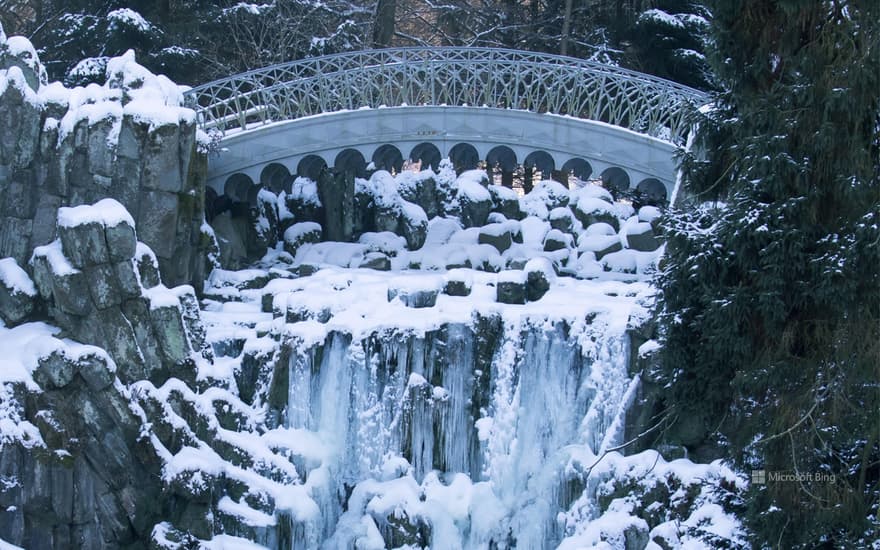 Devil's Bridge in Bergpark Wilhelmshöhe, UNESCO World Heritage Site, Kassel, Hesse