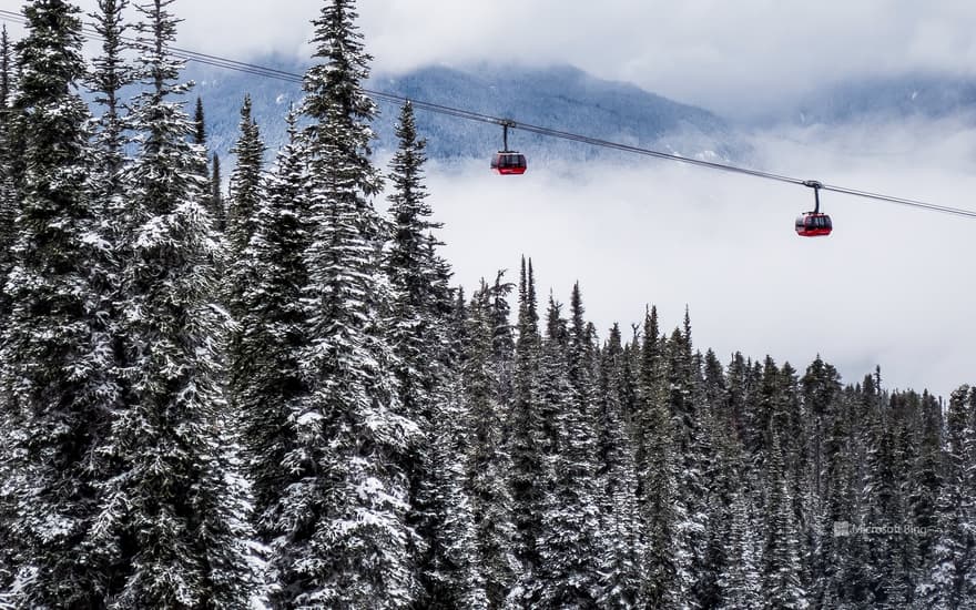 Ski lifts in Whistler, B.C.