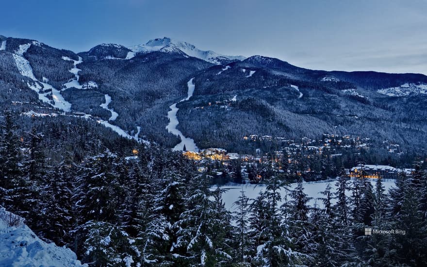 Whistler Mountain in the creekside of Whistler